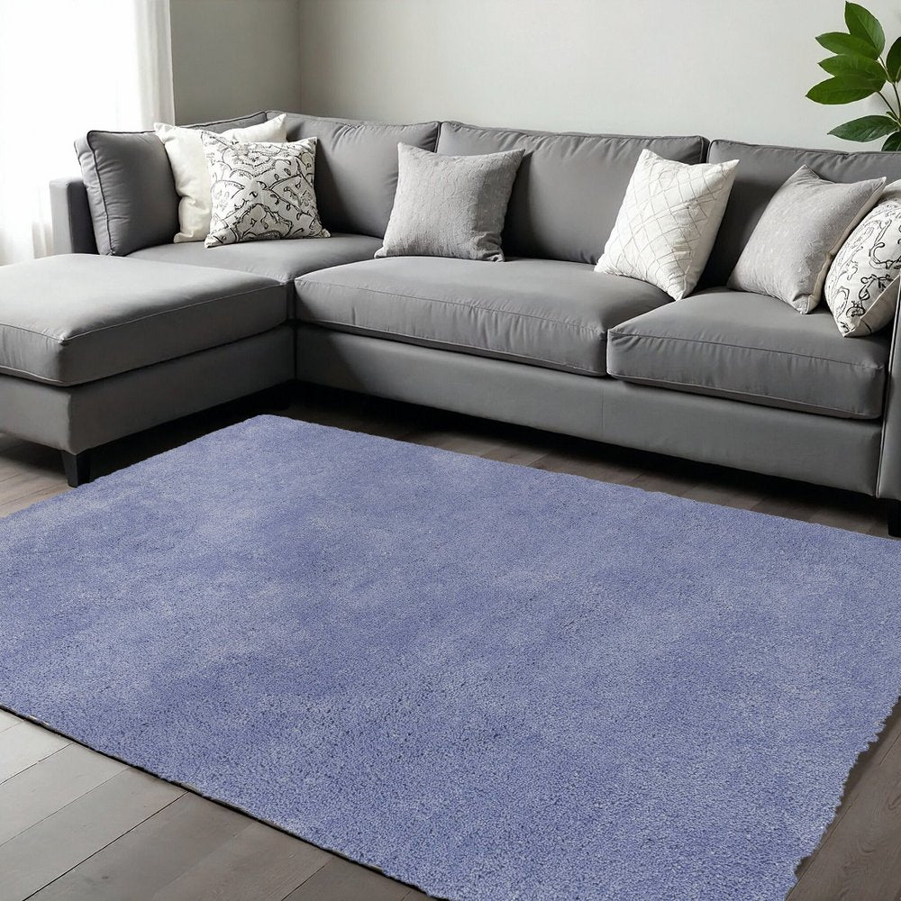 5' X 7' Purple Shag Hand Woven Area Rug