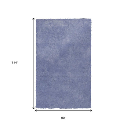 5' X 7' Purple Shag Hand Woven Area Rug