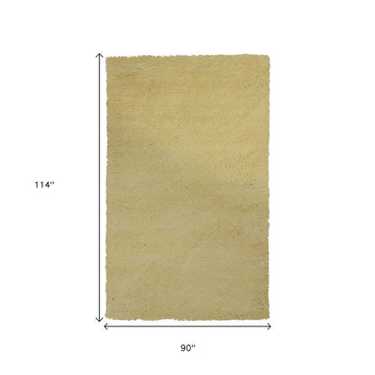 6' Canary Yellow Hand Woven Round Rug