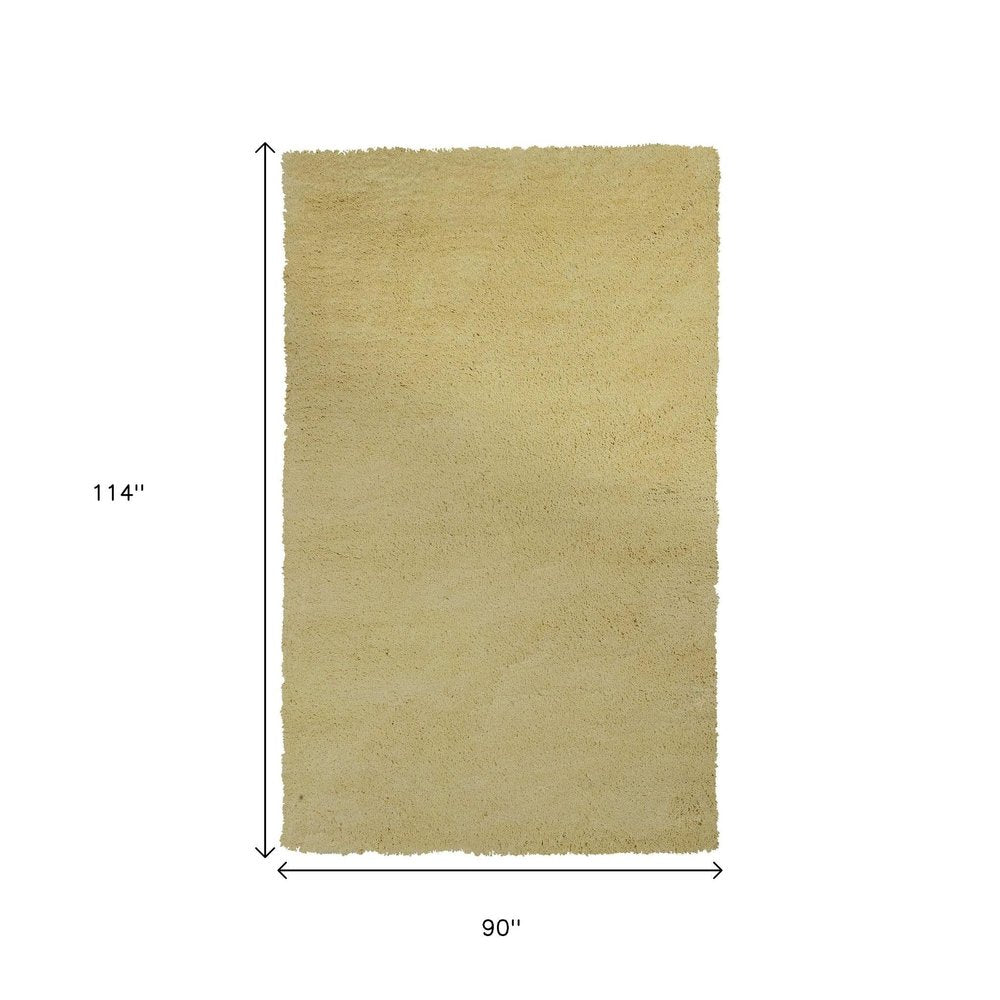 6' Canary Yellow Hand Woven Round Rug