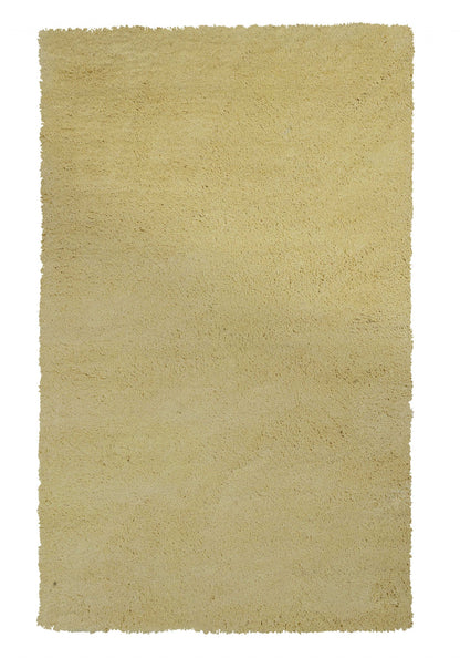 6' Canary Yellow Hand Woven Round Rug