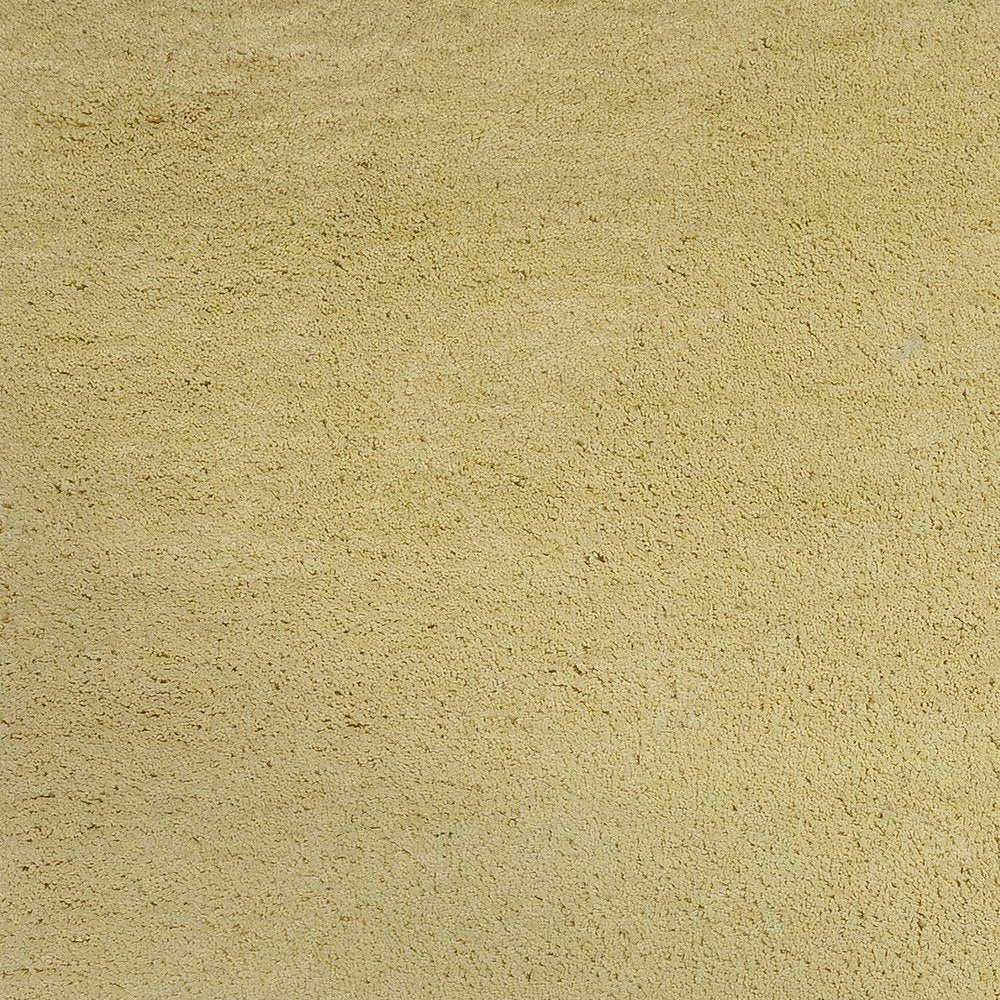 6' Canary Yellow Hand Woven Round Rug