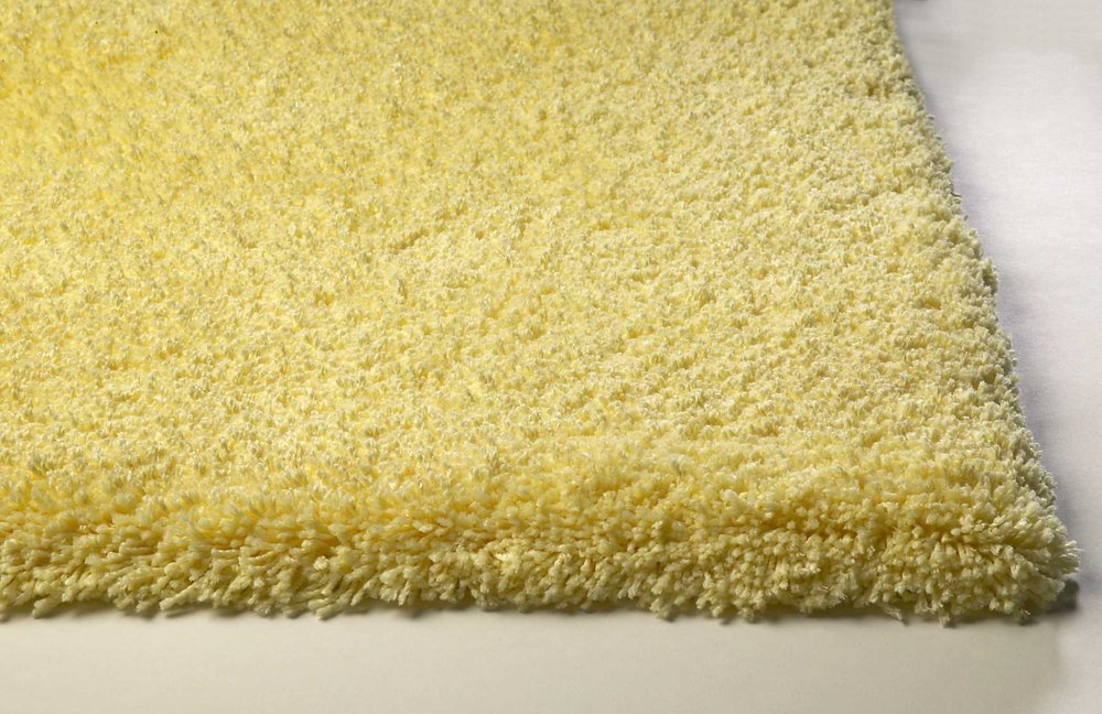 6' Canary Yellow Hand Woven Round Rug