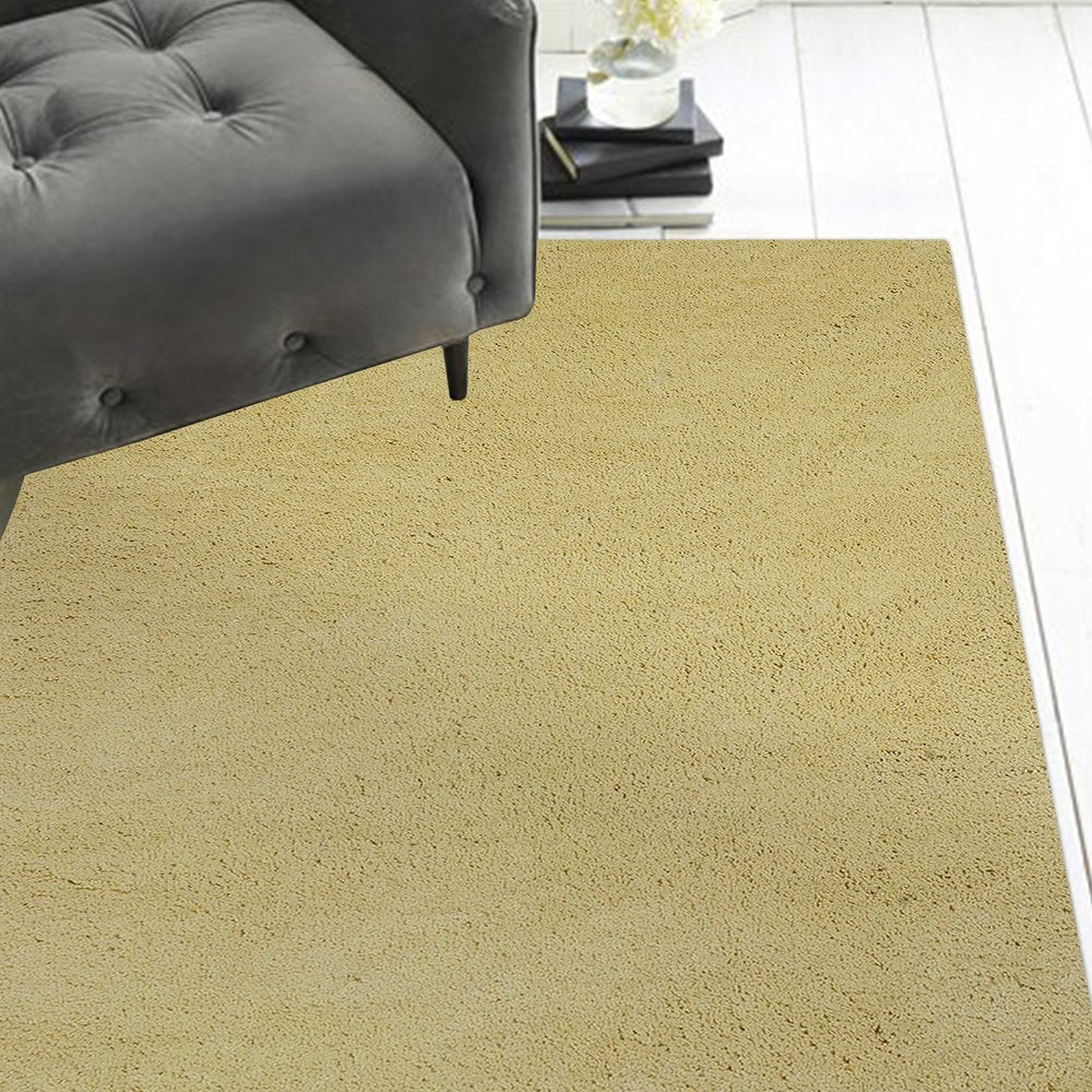 6' Canary Yellow Hand Woven Round Rug