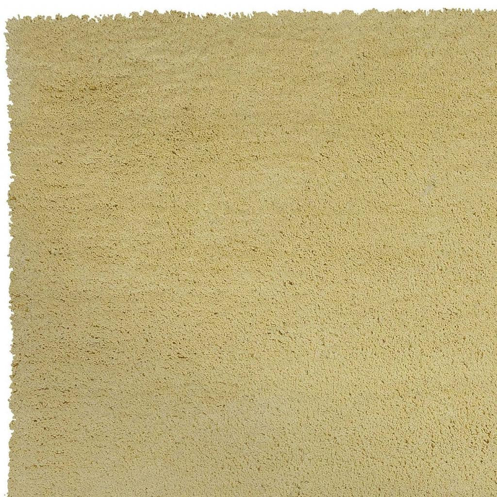 6' Canary Yellow Hand Woven Round Rug