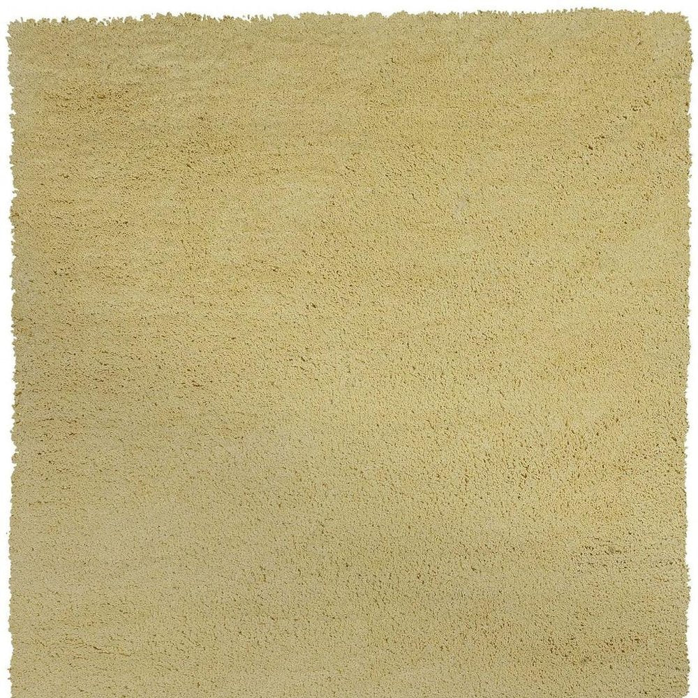 6' Canary Yellow Hand Woven Round Rug