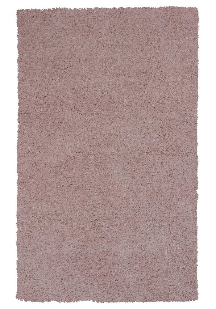5' X 7' Pink Shag Hand Woven Area Rug