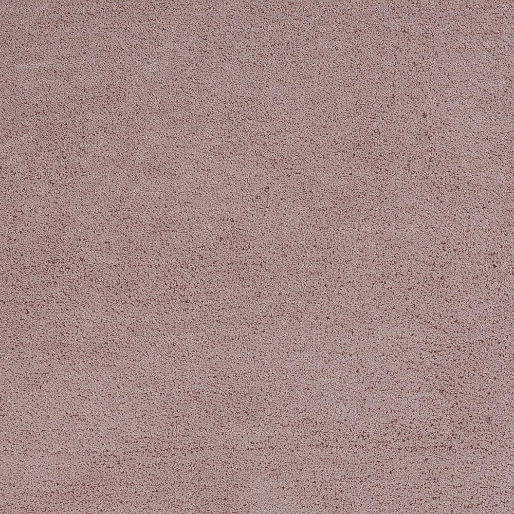 6' Pink Shag Hand Woven Round Rug