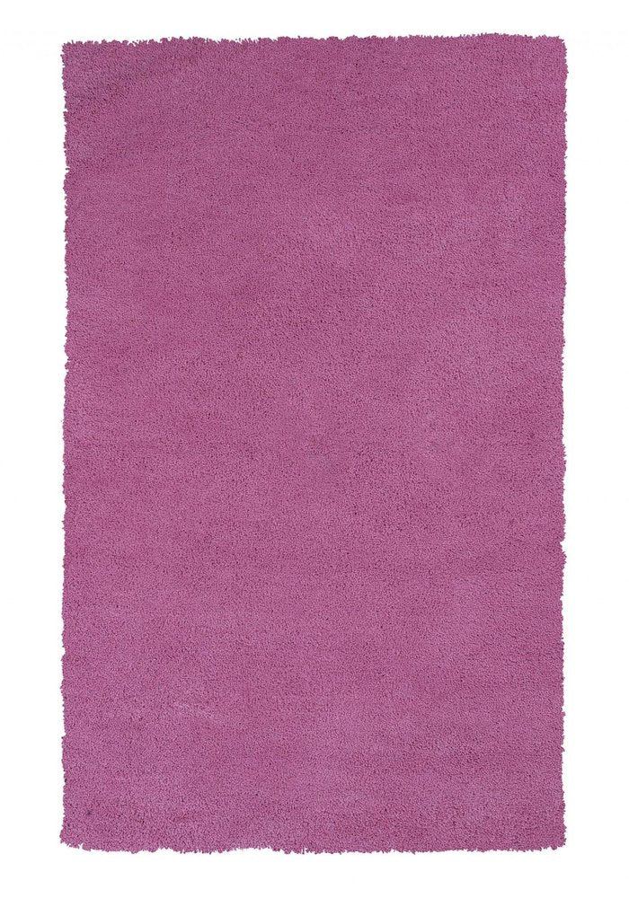 8' X 10' Hot Pink Shag Hand Woven Area Rug