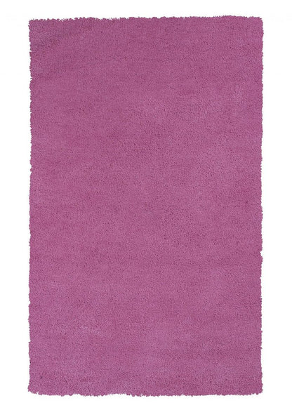 8' X 10' Hot Pink Shag Hand Woven Area Rug