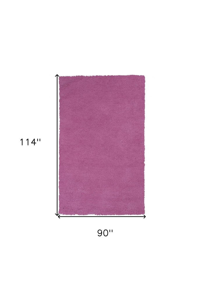 8' Hot Pink Hand Woven Round Rug