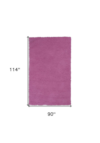 8' Hot Pink Hand Woven Round Rug