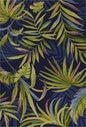 8' X 10' Blue Floral Indoor Outdoor Area Rug