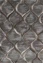 7' X 10' Charcoal And Light Gray Ogee Area Rug