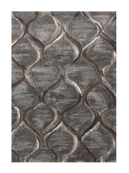 7' X 10' Polypropylene Charcoal Area Rug