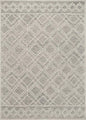 8' X 10' Sand Beige And Ivory Wool Geometric Hand Tufted Area Rug