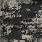 7' X 10' Black And Silver Abstract Area Rug
