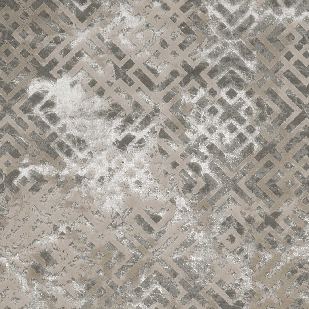 5' X 8' Sand And Light Blue Geometric Area Rug