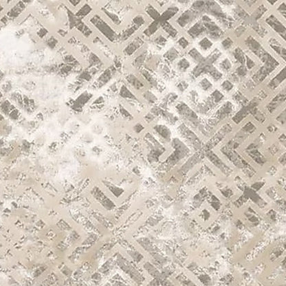 5' X 8' Sand And Light Blue Geometric Area Rug