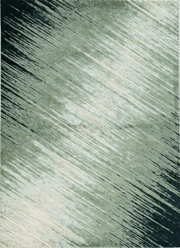 9' X 13' Silver And Gray Abstract Area Rug