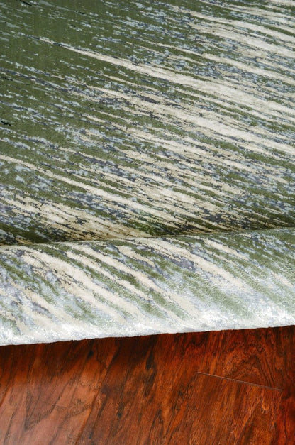 5' X 8' Silver And Gray Abstract Area Rug