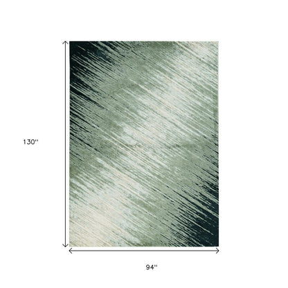5' X 8' Silver And Gray Abstract Area Rug