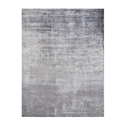 8' X 10' Slate Gray And Dark Gray Abstract Hand Loomed Area Rug