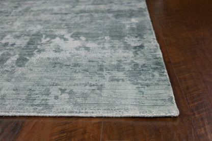 3' X 5' Dark Gray And Light Gray Abstract Hand Loomed Area Rug