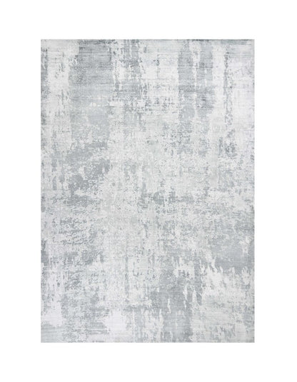 3' X 5' Dark Gray And Light Gray Abstract Hand Loomed Area Rug