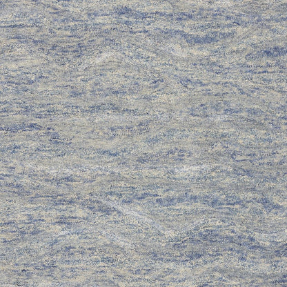 7' X 9' Blue And Beige Wool Abstract Hand Tufted Area Rug