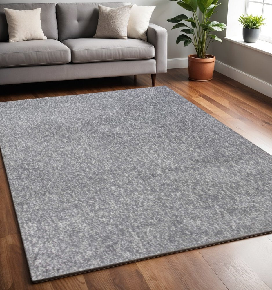 5' X 8' Gray And Light Gray Floral Medallion Area Rug