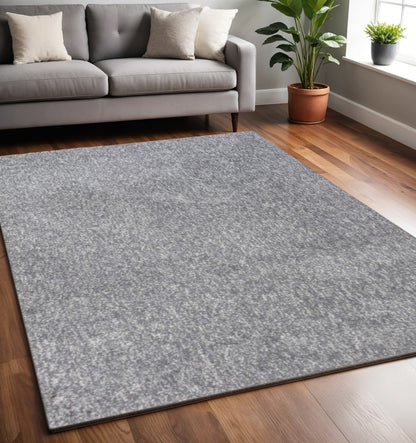 5' X 8' Gray And Light Gray Floral Medallion Area Rug