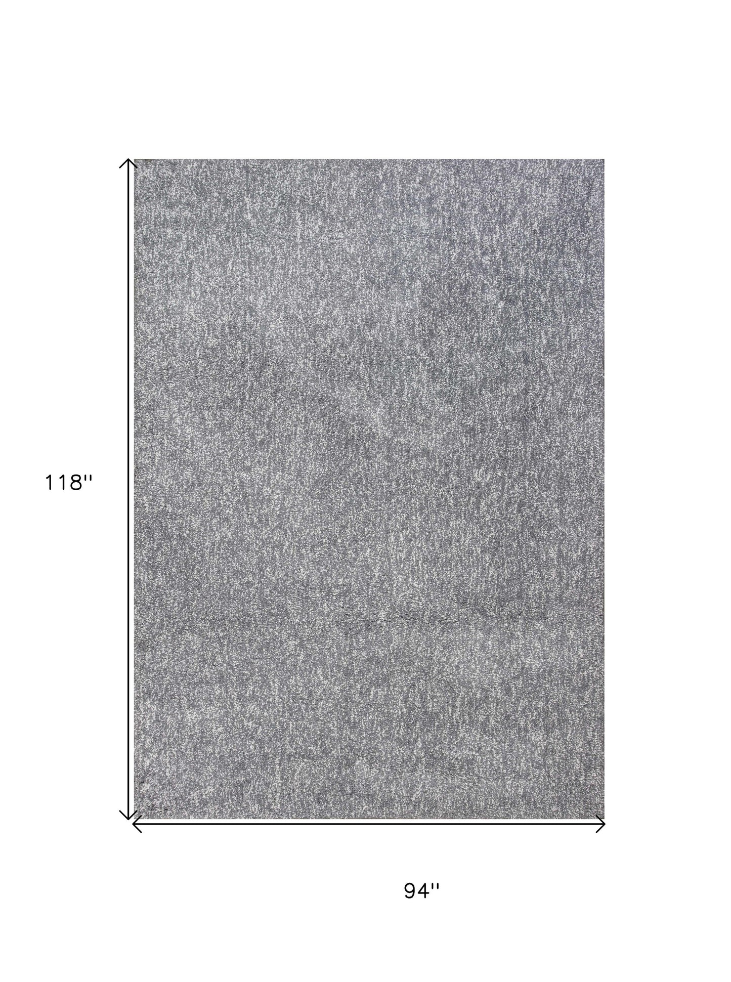 7' X 9'  Polypropylene Grey Area Rug