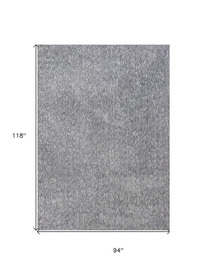 5' X 8' Gray And Light Gray Floral Medallion Area Rug