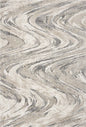 7' X 9' Gray And Tan Abstract Area Rug