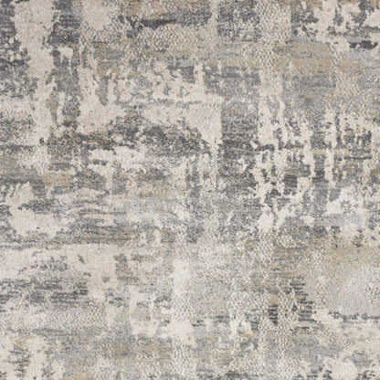 5' X 8' Natural Abstract Brushstrokes Indoor Area Rug