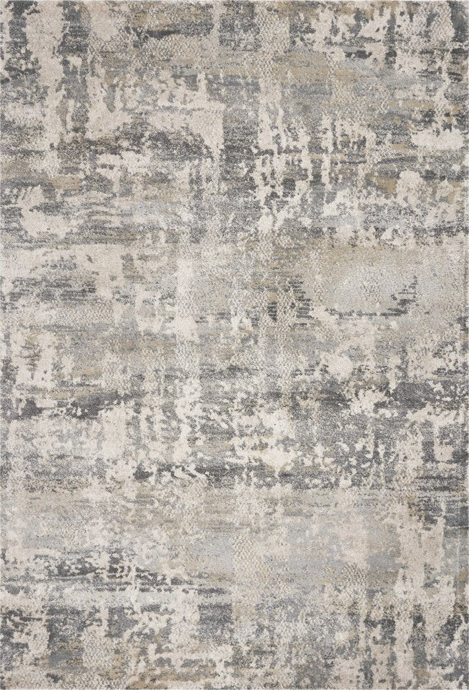 9' X 13' Gray And Tan Abstract Area Rug