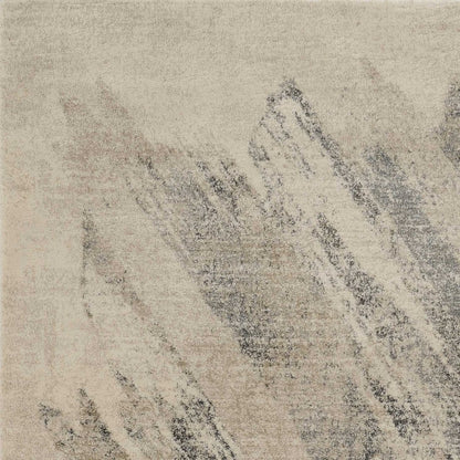8' X 10' Gray And Ivory Abstract Area Rug