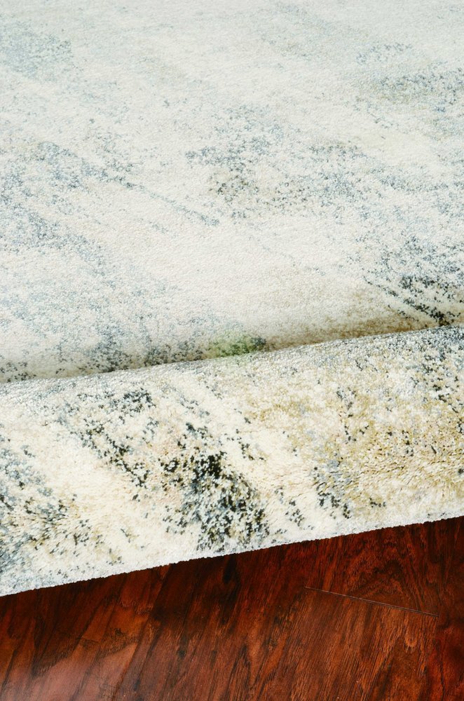 8' X 10' Gray And Ivory Abstract Area Rug