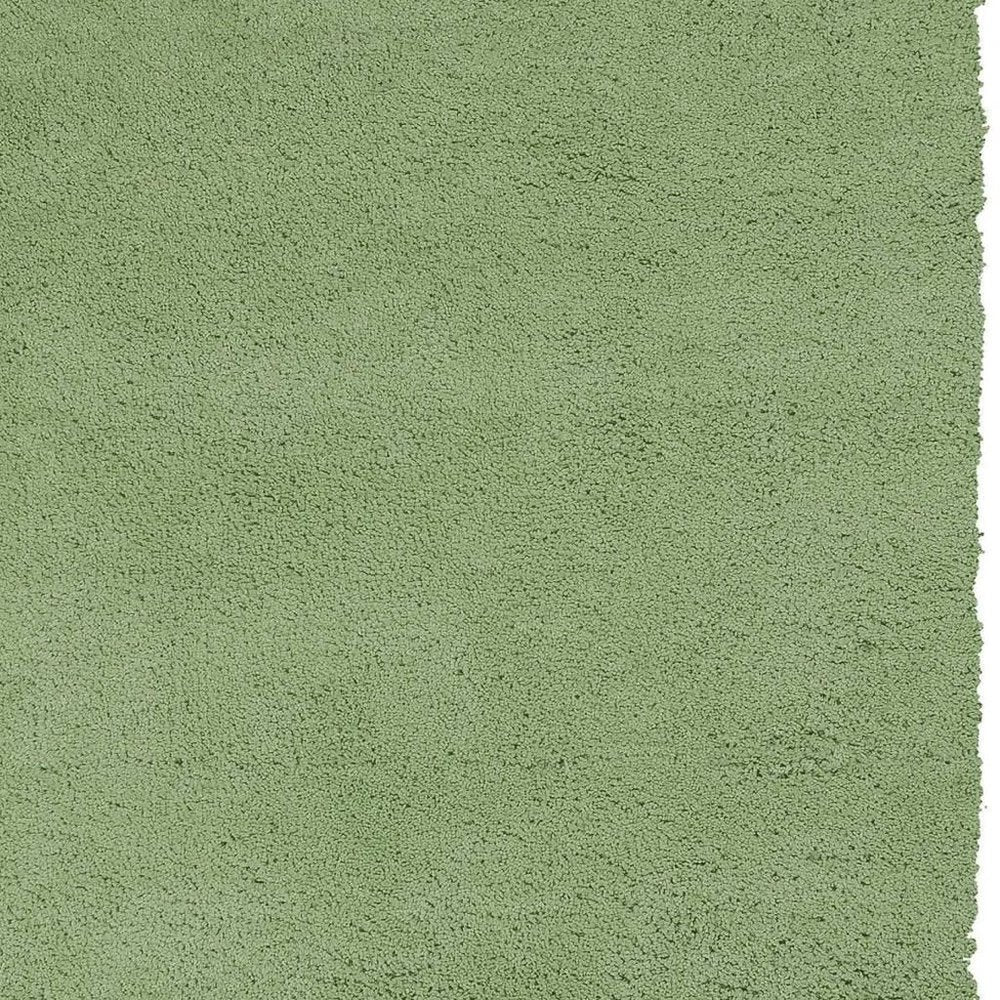 2' X 4' Green Shag Hand Woven Area Rug