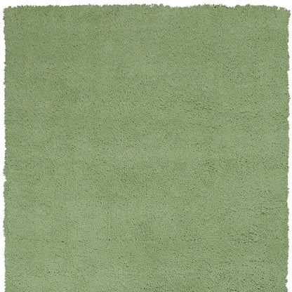 2' X 4' Green Shag Hand Woven Area Rug