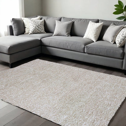 8' Ivory Hand Woven Round Rug