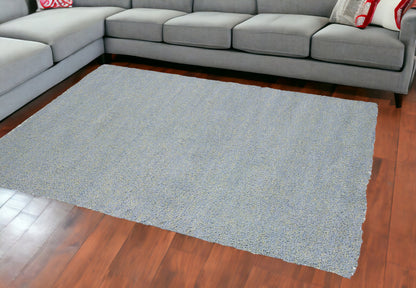 2' X 4' Polyester Blue Heather Area Rug