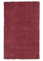 8' X 11' Red Shag Hand Woven Area Rug