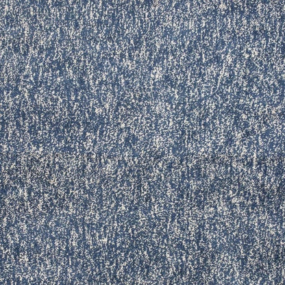 6' Indigo And Ivory Abstract Hand Woven Round Rug