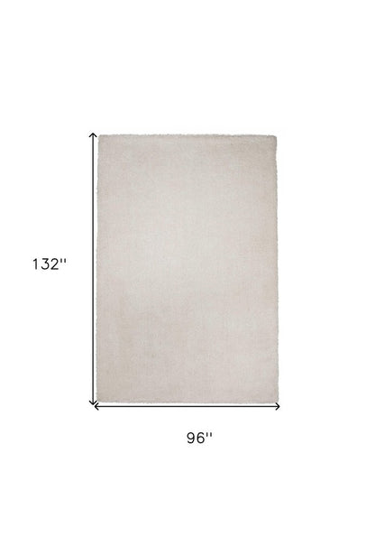 8' Ivory Hand Woven Round Rug