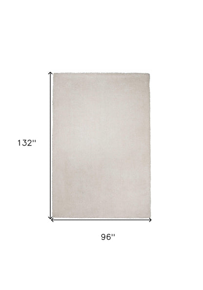 8' X 11' Ivory Indoor Shag Rug