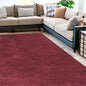 8' Red Round Indoor Shag Rug