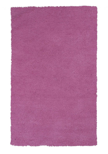 8' X 10' Hot Pink Shag Hand Woven Area Rug