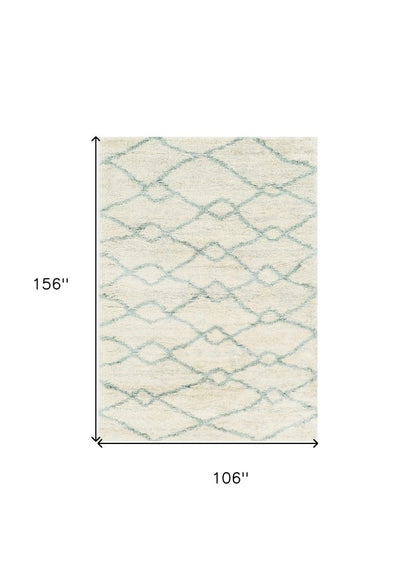5' X 8' Ivory And Gray Chain Area Rug